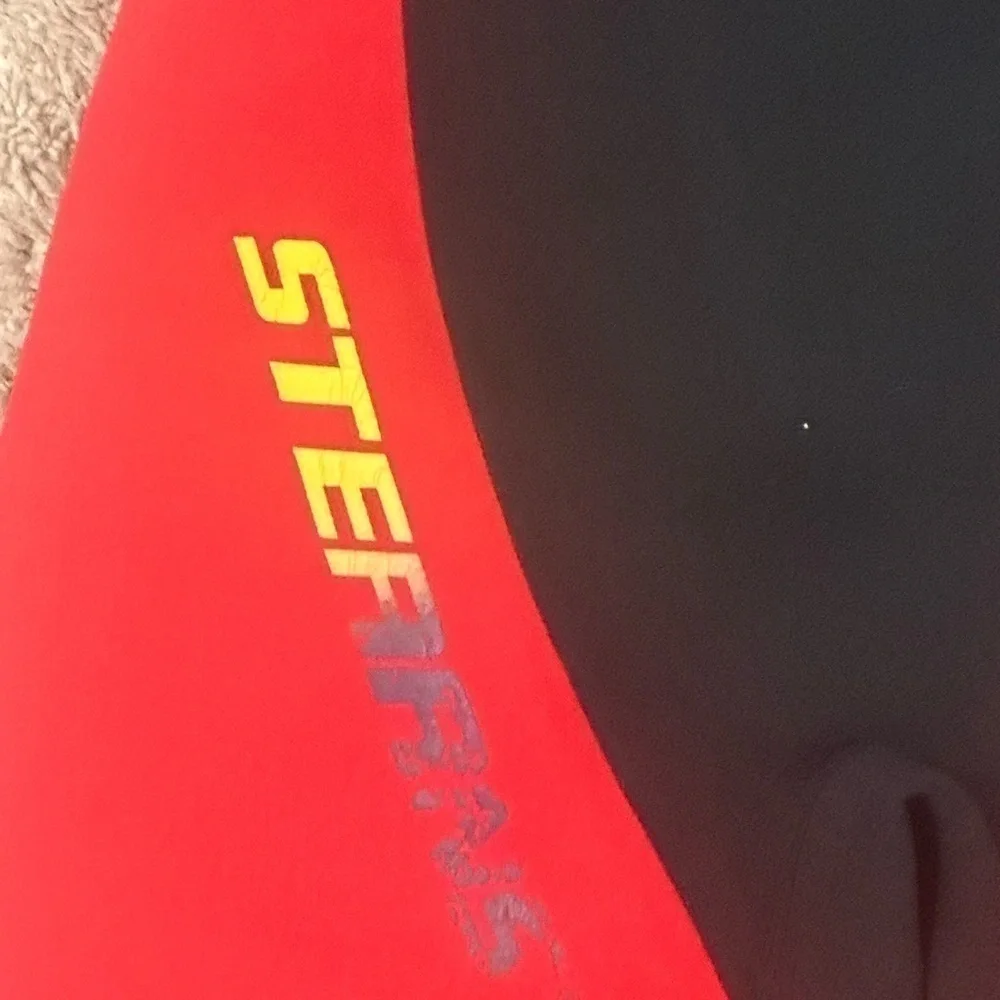Stearns Shorty Wetsuit Red Black Size L Back Zip 70% Neoprene 30% Nylon